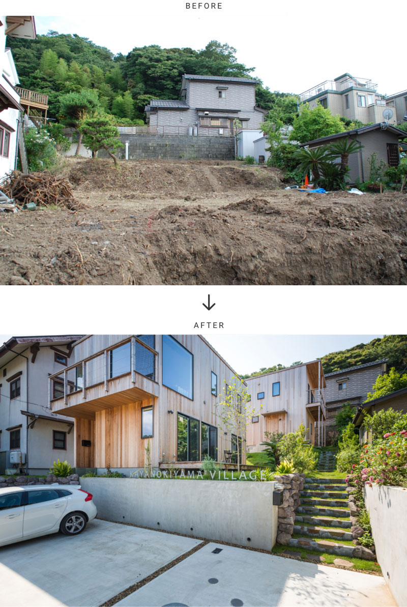 大きな土地を2区画のヴィレッジとした事例