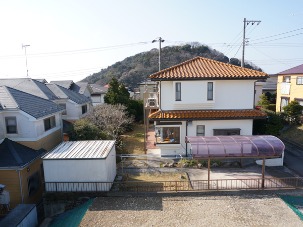 B区画2階相当の高さからA区画を望む。
