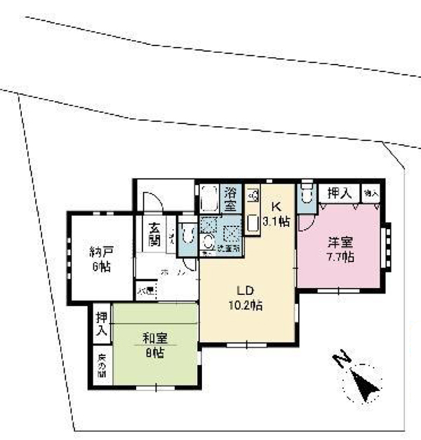 心静かな時間を。茶室のある庭付き平屋の図面