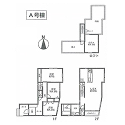 堀内より。奥広がりな新築戸建。の図面