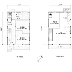 店舗OK、宿泊OKな海近の家で何する?図面