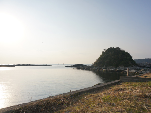 No.2区画から無人島を撮影。こんもりしてるフォルムがキュートな島。
