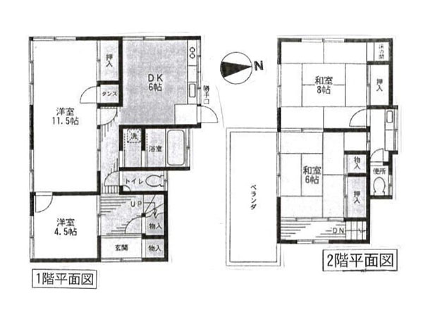 海街にあるリノベベースの戸建の図面