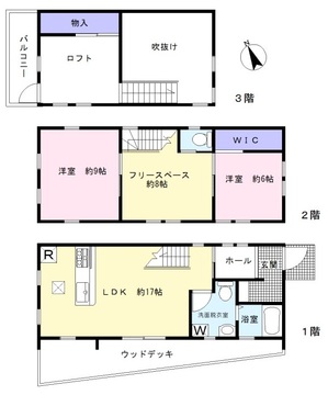 裸足で駆け上がりたい！海見えハウスの図面