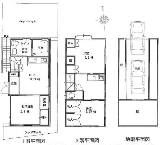 山ビューなデッキでお昼寝しようの図面