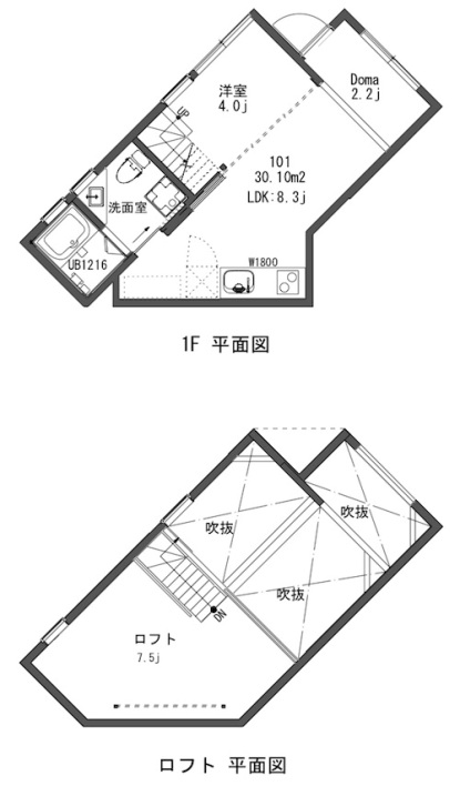晴れの葉山はopen the window!の間取り図