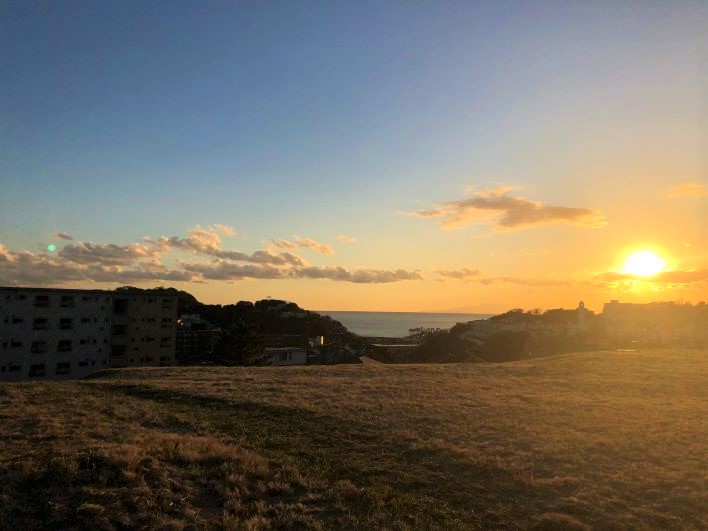 美しい夕日に心があらわれる。