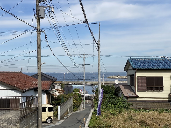 敷地内からも海が見えています
