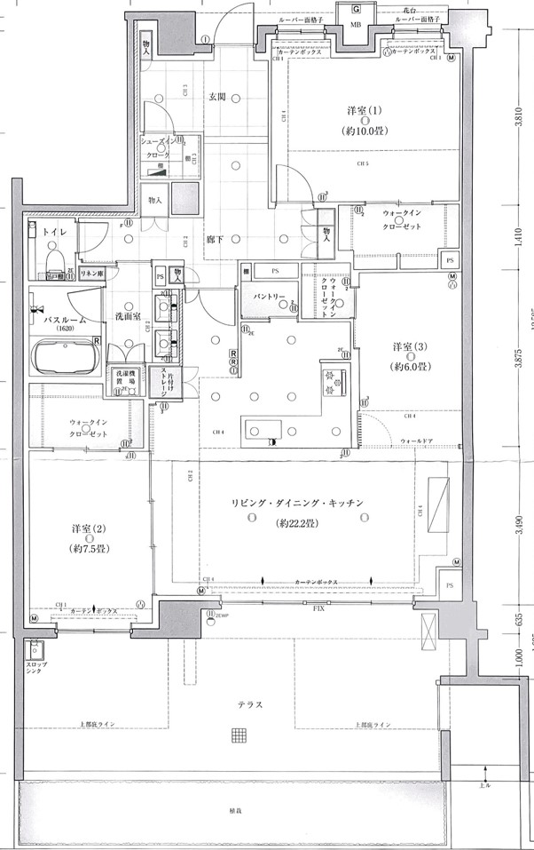 クリオ鵠沼海岸グランロア101間取り図