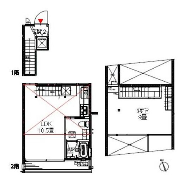 間取り図 西御門長屋