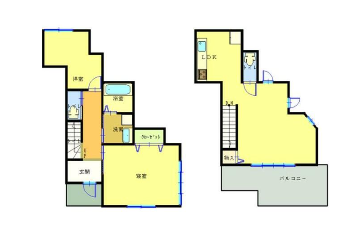 山の根3丁目テラスハウス間取り図