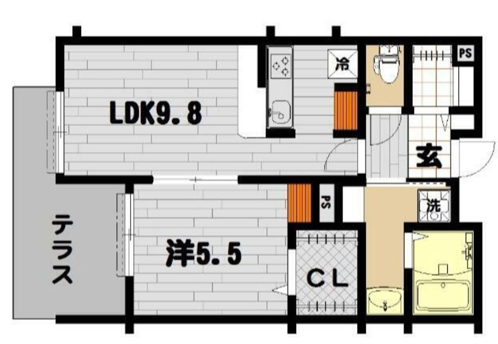 Laplage鎌倉203号室 間取り図