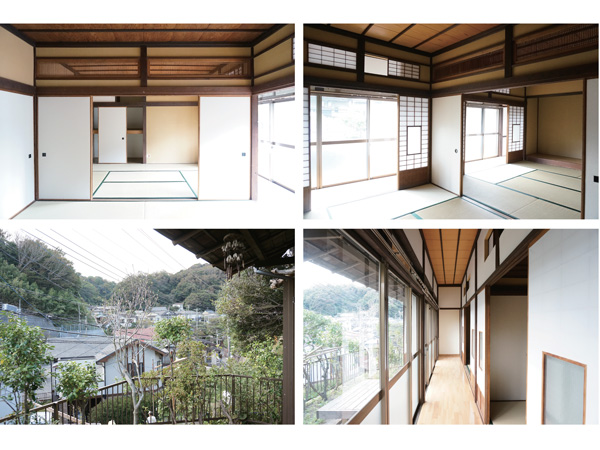 和情緒たっぷりの和室。縁側からは鎌倉の山々が望めます。