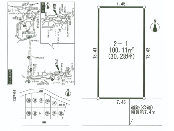 葉山の長柄!旧道沿い最後の一等地の図面