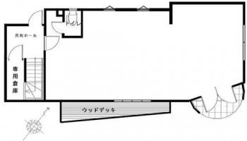 逗子駅3分。小道の先の新築スケルトン店舗図面