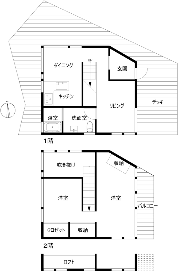 葉山のイームズハウス。眺望も抜群!の図面