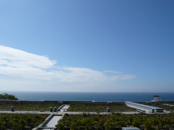専用庭からの眺め。海と空と太陽と！