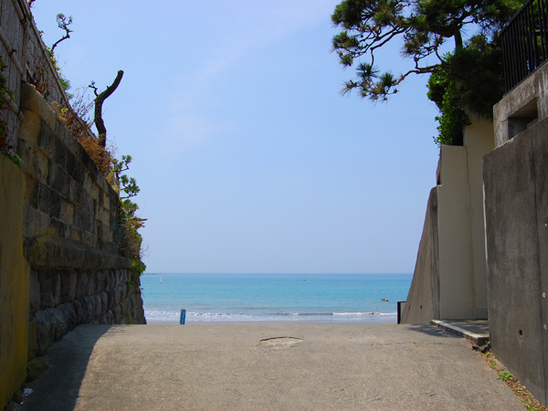 海までの道もこんな風景