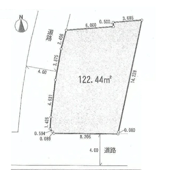 俺は南西角地。4mx4m。日当り良好。の図面