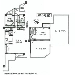 夕暮れメゾネットマンションの超越の図面