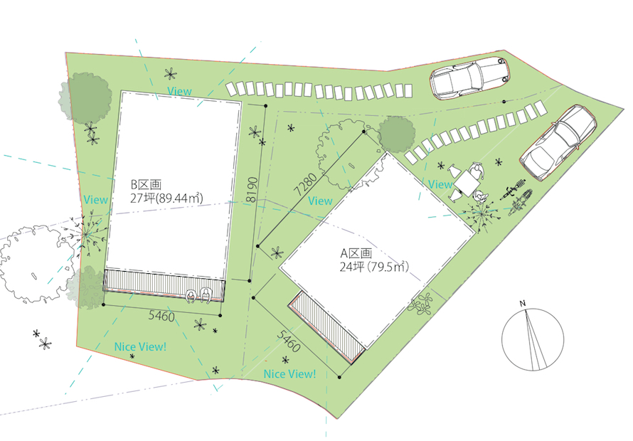 ナイスビュー&陽当たりを永久確保すべし!の図面